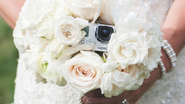 gopro bouquet wedding